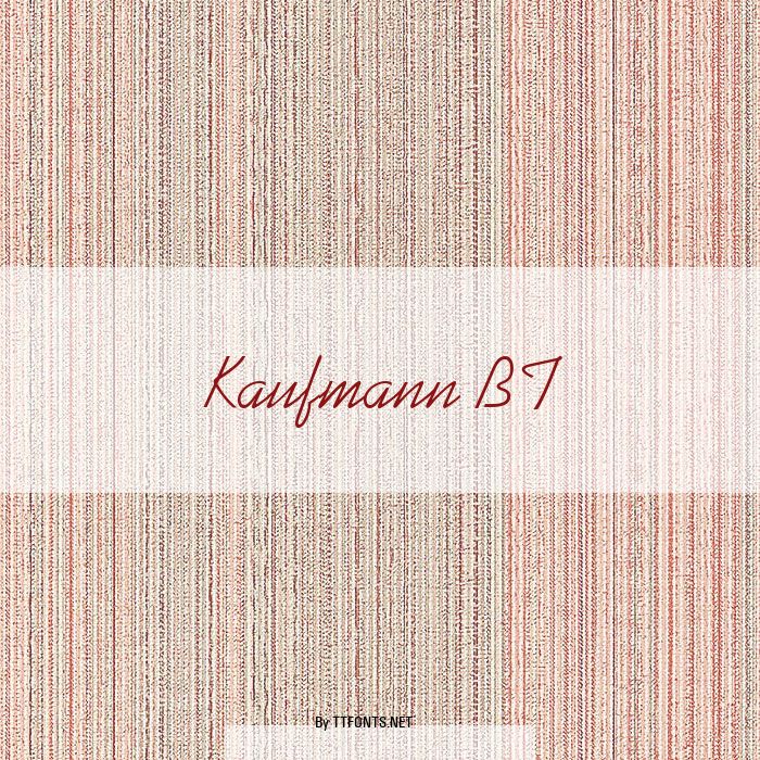 Kaufmann BT example